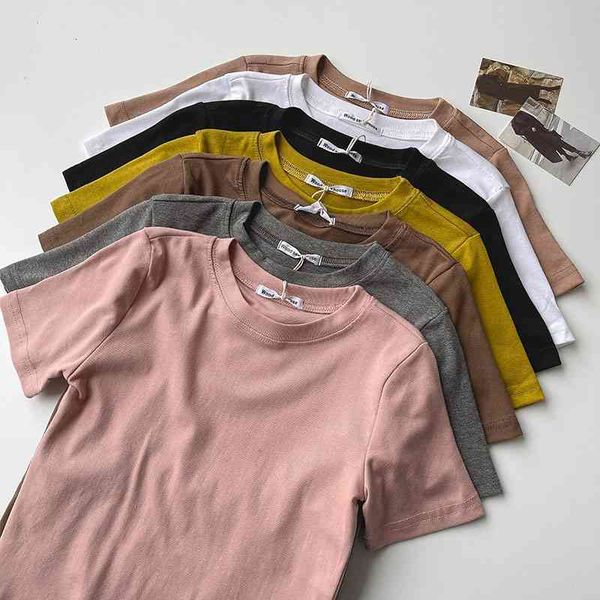 women's sweaters casual solid color o neck t-shirt summer korean simple and versatile slim short-sleeved t-shirt for womens t, White;black
women's sweaters casual solid color o neck t-shirt summer korean simple and versatile slim short-sleeved t-shirt for womens t, White;black