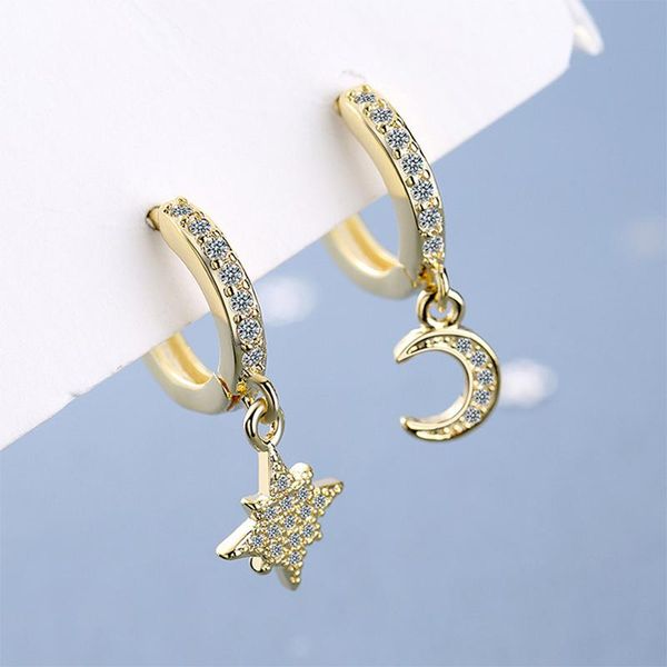 hoop & huggie classic round circle earrings for women shiny crystal flash star crescent moon asymmetric earring huggies trendy jewelry, Golden;silver
hoop & huggie classic round circle earrings for women shiny crystal flash star crescent moon asymmetric earring huggies trendy jewelry, Golden;silver