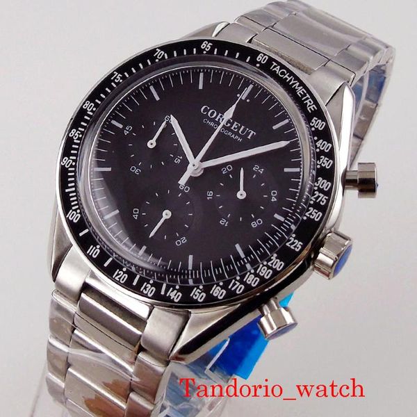wristwatches 40mm corgeut brand quartz full chronograph men's watch stainless steel bracelet 24 hours blue/green/black dial, Slivery;brown
wristwatches 40mm corgeut brand quartz full chronograph men's watch stainless steel bracelet 24 hours blue/green/black dial, Slivery;brown