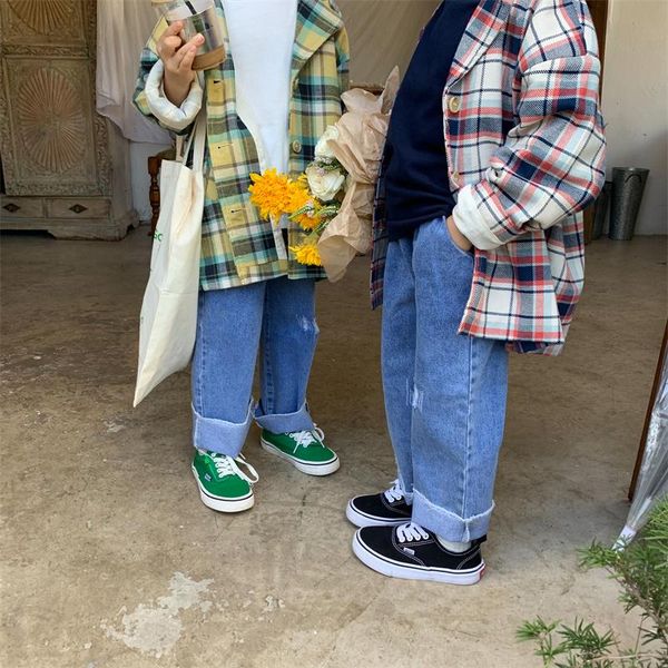 jeans boys' and girls' korean loose, Blue
jeans boys' and girls' korean loose, Blue