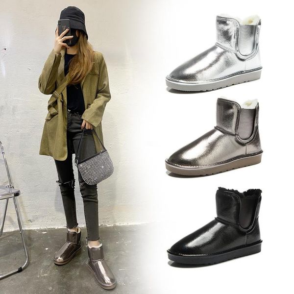 boots 2021 classic waterproof patent leather short winter snow for women casual artificial plush warm ankle shoes black 35-40
boots 2021 classic waterproof patent leather short winter snow for women casual artificial plush warm ankle shoes black 35-40