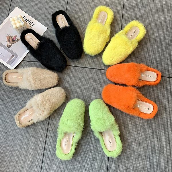 slippers 2021 warm plush winter shoes slip on soft solid color faux fur cute women female slides, Black
slippers 2021 warm plush winter shoes slip on soft solid color faux fur cute women female slides, Black