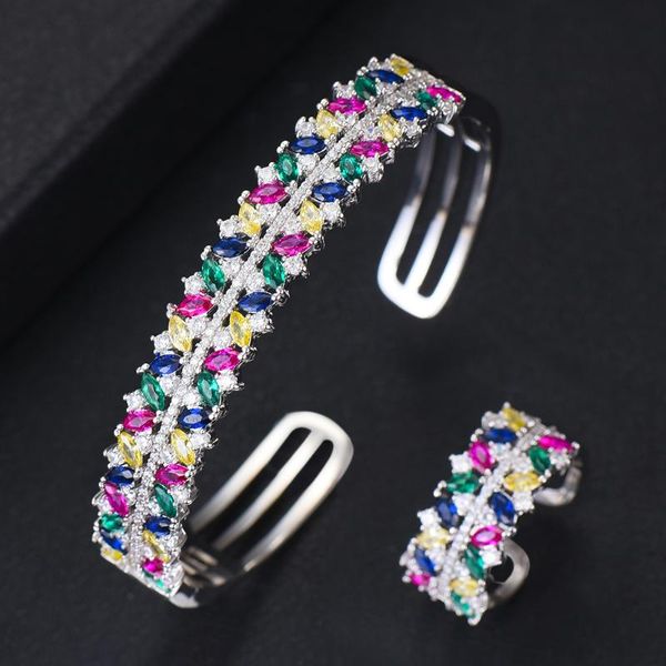 earrings & necklace godki luxury trendy saudi arabia bangle ring jewelry set for women wedding cubic zircon crystal cz aretes de mujer moder, Silver
earrings & necklace godki luxury trendy saudi arabia bangle ring jewelry set for women wedding cubic zircon crystal cz aretes de mujer moder, Silver