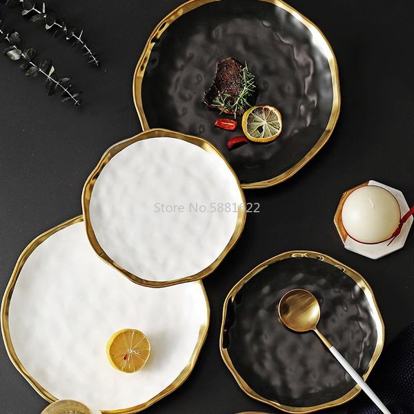 dishes & plates ceramic dinner plate gold inlay snack luxury edges dinnerware kitchen black white tray tableware set
dishes & plates ceramic dinner plate gold inlay snack luxury edges dinnerware kitchen black white tray tableware set