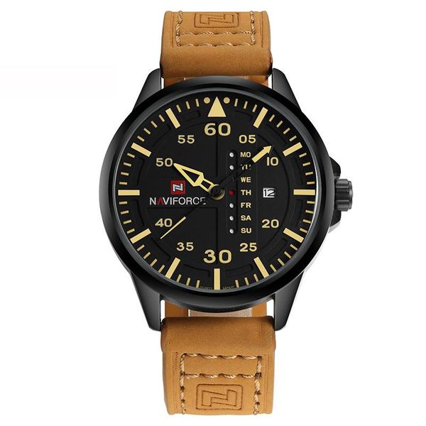 wristwatches naviforce brand sports fashion luxury men's quartz watches leather strap man business waterproof relogio masculino, Slivery;brown
wristwatches naviforce brand sports fashion luxury men's quartz watches leather strap man business waterproof relogio masculino, Slivery;brown