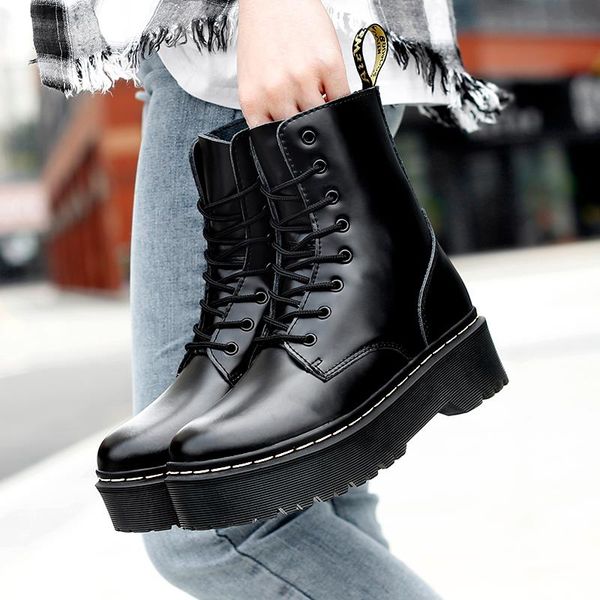 boots women increased 2021 fashion genuine leather ankle for woman casual lace-up dr. motorcycle shoes warm winter, Black
boots women increased 2021 fashion genuine leather ankle for woman casual lace-up dr. motorcycle shoes warm winter, Black