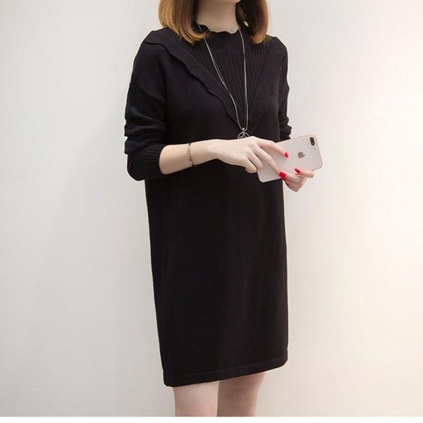 casual dresses plus size women's sweater 2021 loose korean knitted thin age-reducing dress straight hedging mid-length a545, Black;gray
casual dresses plus size women's sweater 2021 loose korean knitted thin age-reducing dress straight hedging mid-length a545, Black;gray