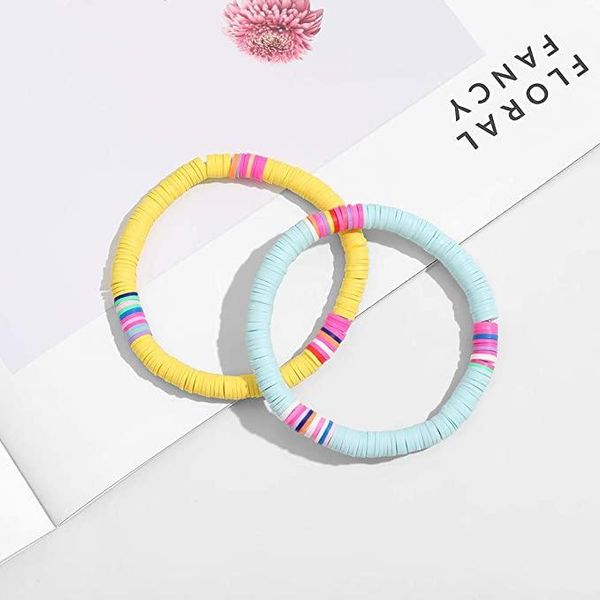 beaded, strands 2pcs (1pair)stretch bracelets bohemian style rainbow boho polymer clay african vinyl bangle multicolor beads girls jewelr, Black
beaded, strands 2pcs (1pair)stretch bracelets bohemian style rainbow boho polymer clay african vinyl bangle multicolor beads girls jewelr, Black