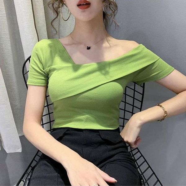 women's t-shirt european clothes fashion asymmetrical hollow out women summer back ropa mujer bottoming shirt tees, White
women's t-shirt european clothes fashion asymmetrical hollow out women summer back ropa mujer bottoming shirt tees, White