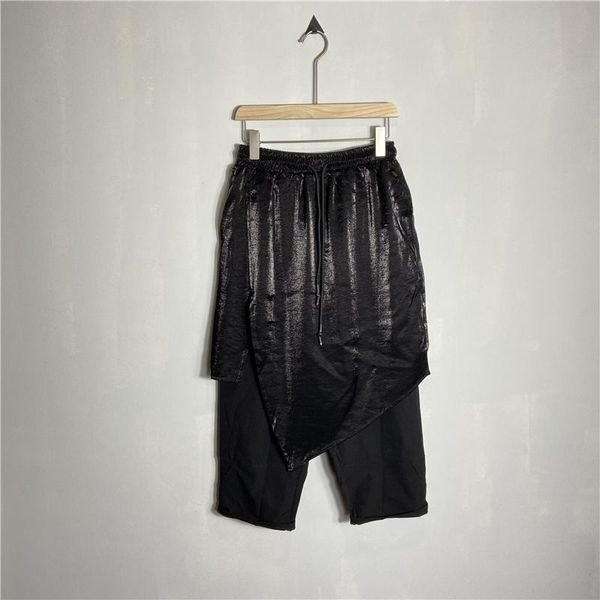 men's pants summer men bright solid color elastic waist irregular asymmetrical design skirt trend false two - layer nine minute, Black
men's pants summer men bright solid color elastic waist irregular asymmetrical design skirt trend false two - layer nine minute, Black