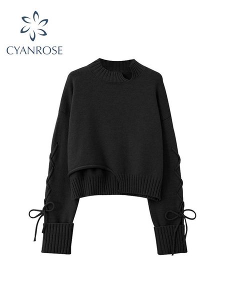 women's sweaters women vintage sweater pullovers o-neck casual 2021 winter fashion gothic harajuku loose soft female irregular knitwear, White;black
women's sweaters women vintage sweater pullovers o-neck casual 2021 winter fashion gothic harajuku loose soft female irregular knitwear, White;black