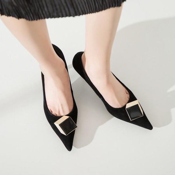 dress shoes kmeioo pigskin women pointed toe high heels shallow stiletto metal decoration thin office, Black
dress shoes kmeioo pigskin women pointed toe high heels shallow stiletto metal decoration thin office, Black