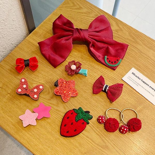 10 pcs/set cute big bow cartoon fruit wool hair clips kids embroidery hair ornament scrunchies hairpins barrettes fashion, Slivery;white
10 pcs/set cute big bow cartoon fruit wool hair clips kids embroidery hair ornament scrunchies hairpins barrettes fashion, Slivery;white