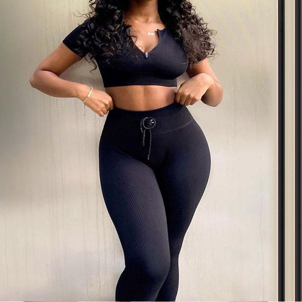 yoga outfit ribbed clothing gym set sport fitness suit workout clothes for women sportswear zipper bra drawstring leggings sets
yoga outfit ribbed clothing gym set sport fitness suit workout clothes for women sportswear zipper bra drawstring leggings sets