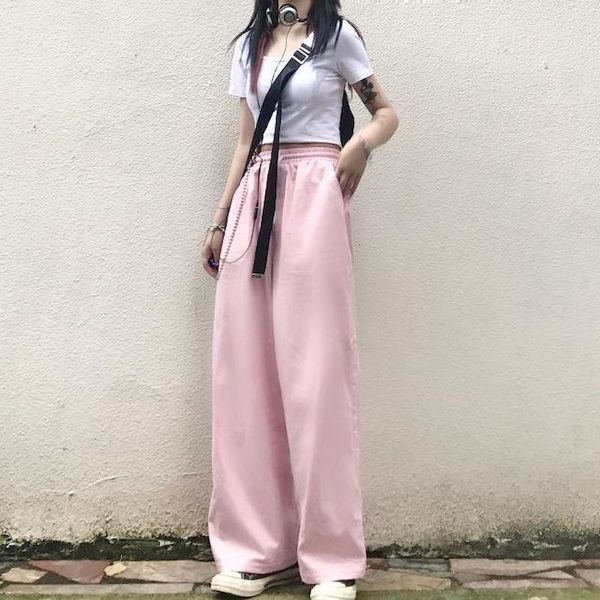high-waist trousers, broad-leg women's sweatpants 2021 plus casual size streetwear ankle-length pants, straight-line pink clothes tuog, Black;white
high-waist trousers, broad-leg women's sweatpants 2021 plus casual size streetwear ankle-length pants, straight-line pink clothes tuog, Black;white