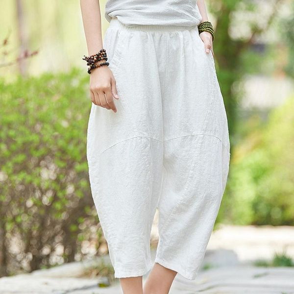 women's pants & capris 2021 spring and summer cotton linen women retro ankle-length girls elastic waist fashion pantalones, Black;white
women's pants & capris 2021 spring and summer cotton linen women retro ankle-length girls elastic waist fashion pantalones, Black;white