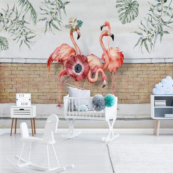 wallpapers custom size nordic style leaf flamingo mural home decor pastoral brick wall 3d po paper bedroom self-adhesive wallpaper
wallpapers custom size nordic style leaf flamingo mural home decor pastoral brick wall 3d po paper bedroom self-adhesive wallpaper