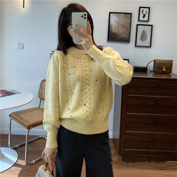 2021 new women hand-stitched of different shapes rhinestones wool and cashmere cable sweater u6bs, White;black
2021 new women hand-stitched of different shapes rhinestones wool and cashmere cable sweater u6bs, White;black