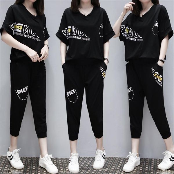 letter print tracksuit two piece womenpant set summer clothes short sleeve t shirt and pants suits casual loose womens outfits, White
letter print tracksuit two piece womenpant set summer clothes short sleeve t shirt and pants suits casual loose womens outfits, White