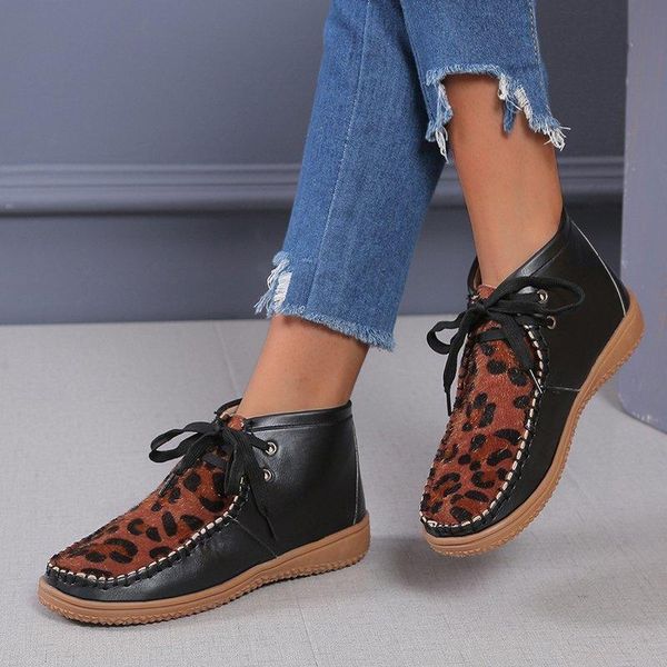 boots llogai leopard women ankle female cross tied pu leather sewing shoes ladies non-slip lace up short boot casual, Black
boots llogai leopard women ankle female cross tied pu leather sewing shoes ladies non-slip lace up short boot casual, Black