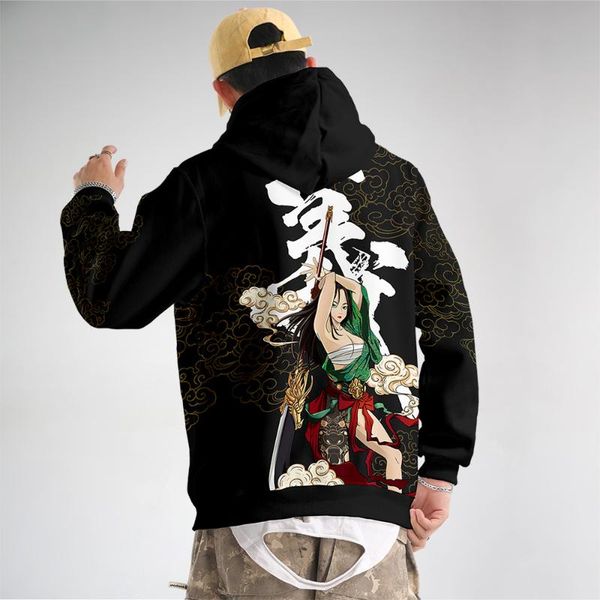 men's hoodies & sweatshirts sweatshirt spring autumn guan yu lu bu printed hoodie chinese style generals fight prajna hooded pullovers, Black
men's hoodies & sweatshirts sweatshirt spring autumn guan yu lu bu printed hoodie chinese style generals fight prajna hooded pullovers, Black