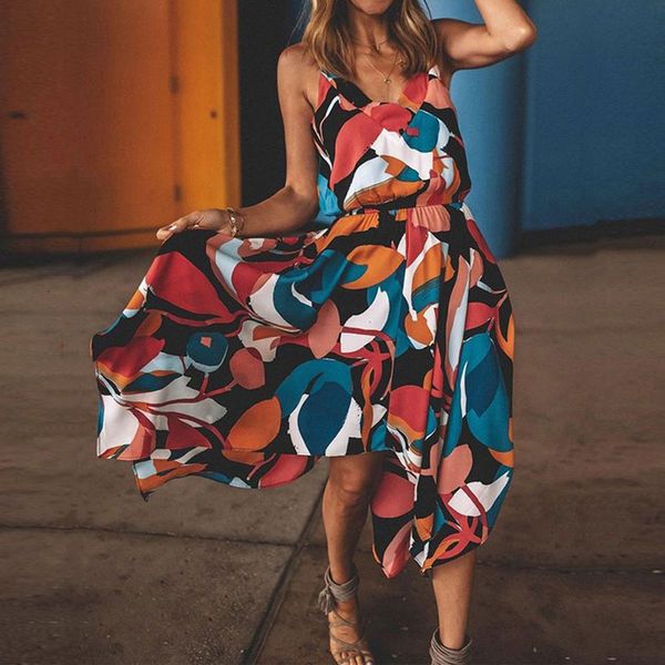 2021 new leave print sling irregular beach dresses women summer v neck backless ruffles holiday midi lady party dress vestidos vlzv, Black;gray
2021 new leave print sling irregular beach dresses women summer v neck backless ruffles holiday midi lady party dress vestidos vlzv, Black;gray