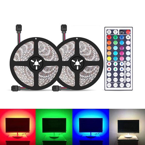strips wedding decorative fairy lights 2pcs 5m smd rgb led strip tv decor lamp tape with ir remote control
strips wedding decorative fairy lights 2pcs 5m smd rgb led strip tv decor lamp tape with ir remote control