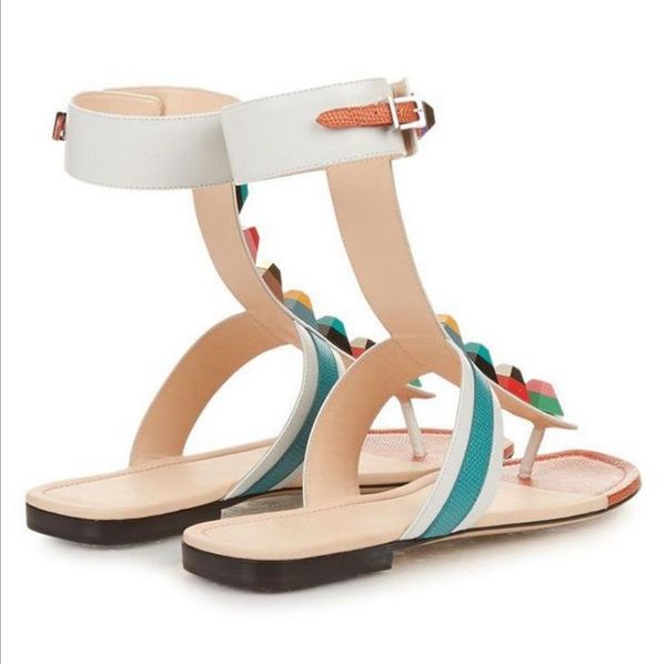 2021 rainbow color rhinestone summer flat shoes women gladiator sandals brand designer rivets sandals summer flip-fops shoes, Black
2021 rainbow color rhinestone summer flat shoes women gladiator sandals brand designer rivets sandals summer flip-fops shoes, Black