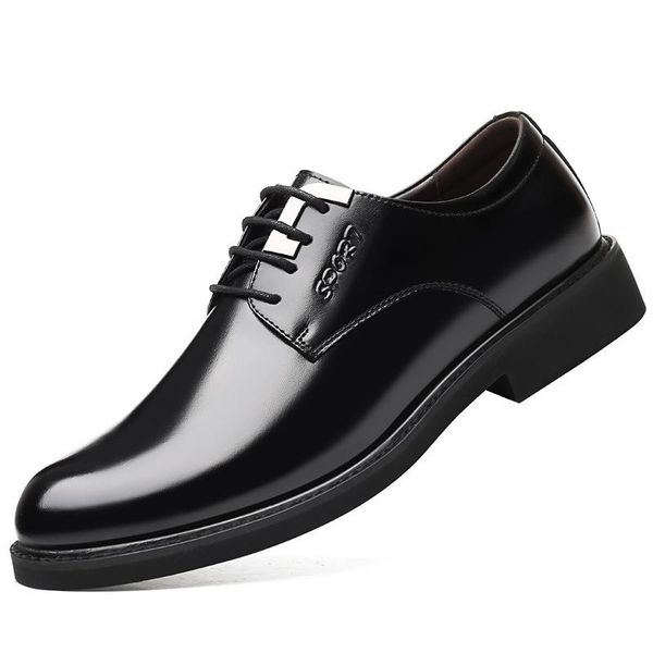 dress shoes 2021 men's business leather breathable anti slip wear resistant soft sole leisure fashion, Black
dress shoes 2021 men's business leather breathable anti slip wear resistant soft sole leisure fashion, Black