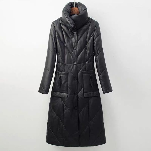 women's leather & faux women winter long sheepskin down jacket single breasted trench outwear coat ladies thick warm windbreaker genuin, Black
women's leather & faux women winter long sheepskin down jacket single breasted trench outwear coat ladies thick warm windbreaker genuin, Black