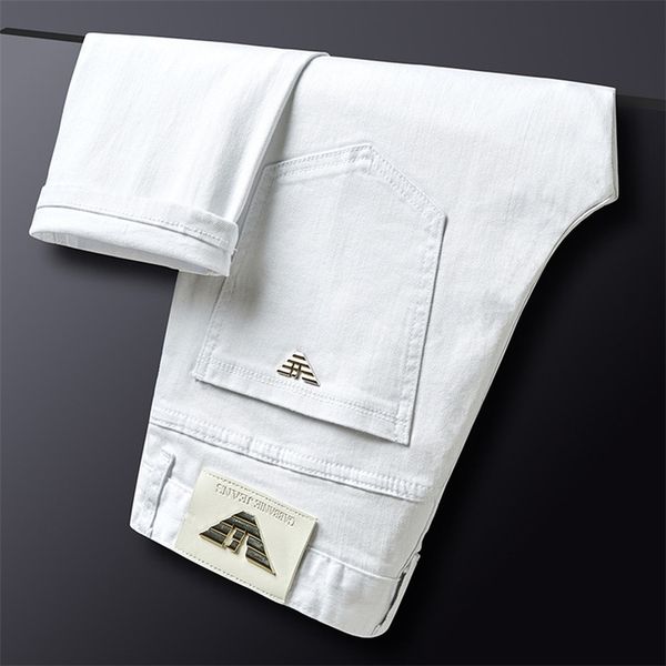 pure white men jeans cotton denim trousers autumn mens pants fashion business trousers male classic style jeans denim pants 210317, Blue
pure white men jeans cotton denim trousers autumn mens pants fashion business trousers male classic style jeans denim pants 210317, Blue