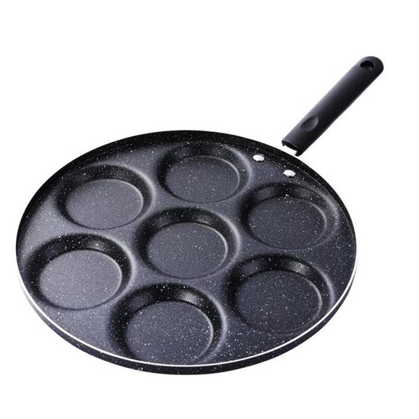 seven-hole frying pot thickened omelet pan non-stick egg pancake steak pan cooking egg ham pans breakfast maker