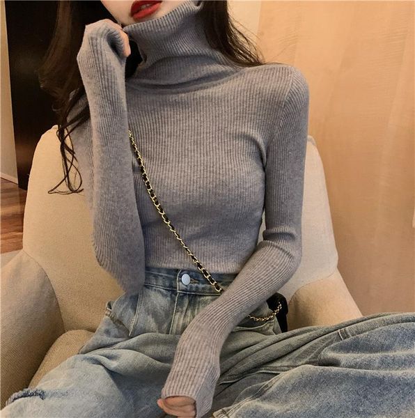 women's sweaters 2021 autumn winter thick sweater women knitted ribbed pullover long sleeve turtleneck slim jumper soft warm pull femme, White;black
women's sweaters 2021 autumn winter thick sweater women knitted ribbed pullover long sleeve turtleneck slim jumper soft warm pull femme, White;black