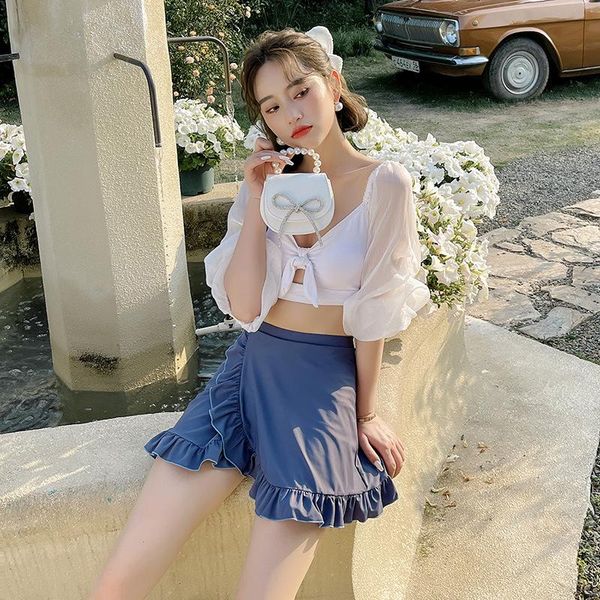 one-piece suits 2021 korean style women's swimwear two piece swimsuit skirt sleeves bikini patchwork swimming bathing suit beachwear
one-piece suits 2021 korean style women's swimwear two piece swimsuit skirt sleeves bikini patchwork swimming bathing suit beachwear