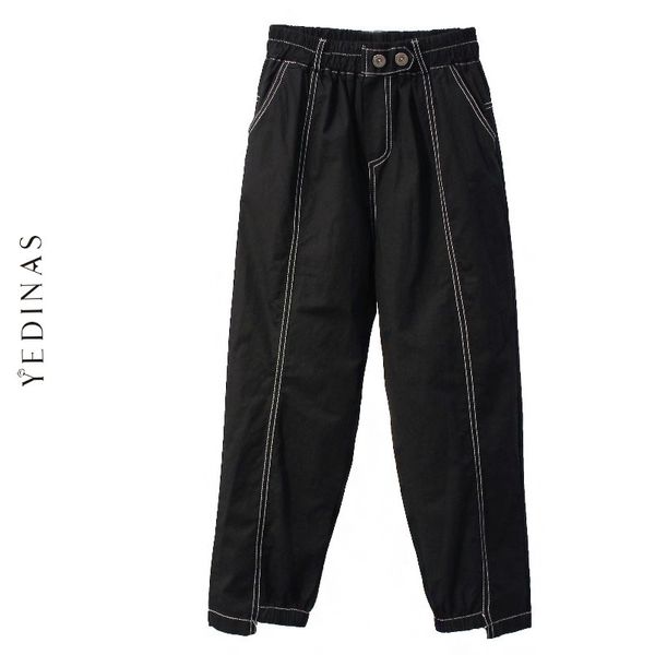 yedinas autumn cargo pants women casual black trousers high waist elastic streetwear with pocket 210527, Black;white
yedinas autumn cargo pants women casual black trousers high waist elastic streetwear with pocket 210527, Black;white