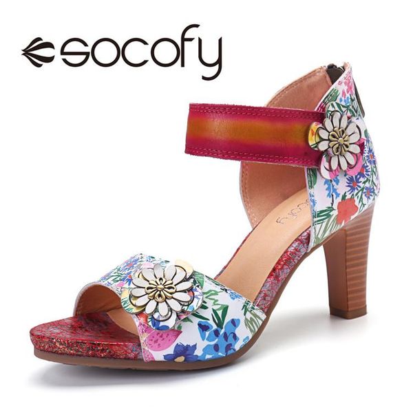 dress shoes socofy floral print hook loop opened toe back zipper ethnic antiskid leather heeled sandals women bohemia autumn spring, Black
dress shoes socofy floral print hook loop opened toe back zipper ethnic antiskid leather heeled sandals women bohemia autumn spring, Black