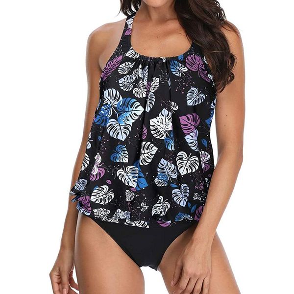 women's swimwear bikini mujer swimsuit women printed two pieces backless tankini set female summer beach bikinis bathing suit, White;black
women's swimwear bikini mujer swimsuit women printed two pieces backless tankini set female summer beach bikinis bathing suit, White;black