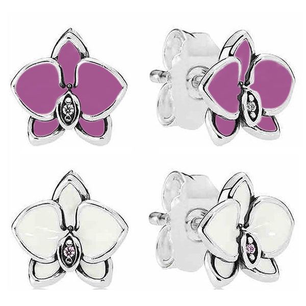 stud authentic 925 sterling silver earring white & purple orchid with crystal for women gift original jewelry, Golden;silver
stud authentic 925 sterling silver earring white & purple orchid with crystal for women gift original jewelry, Golden;silver