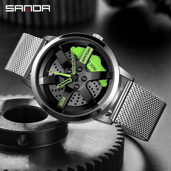 wristwatches sanda sport watch super cool car wheel 1061 waterproof leather men's quartz custom design clock 2021, Slivery;brown
wristwatches sanda sport watch super cool car wheel 1061 waterproof leather men's quartz custom design clock 2021, Slivery;brown