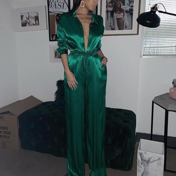women's jumpsuits & rompers women autumn v-neck satin long sleeve bodysuit trousers jumpsuit playsuit overalls clubwear ladies, Black;white
women's jumpsuits & rompers women autumn v-neck satin long sleeve bodysuit trousers jumpsuit playsuit overalls clubwear ladies, Black;white