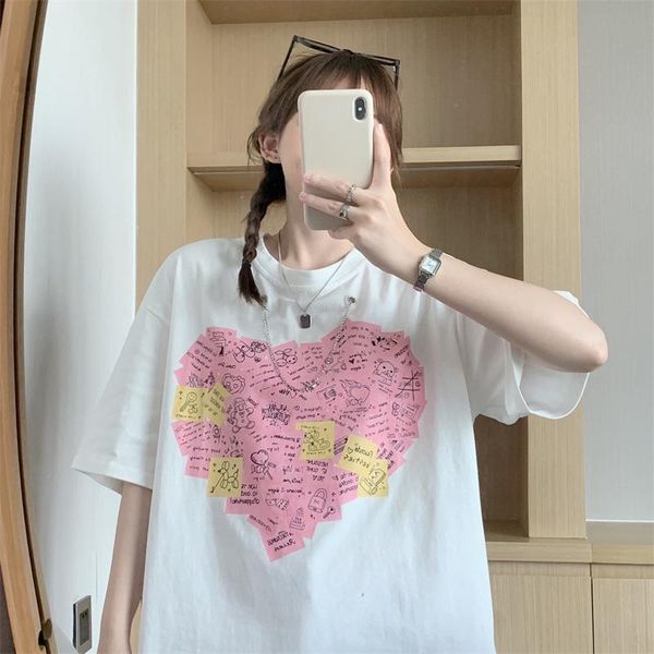 women's t-shirt girlfriends love print short sleeve 2021 summer korean loose casual harajuku style tee fashion ins trend, White
women's t-shirt girlfriends love print short sleeve 2021 summer korean loose casual harajuku style tee fashion ins trend, White