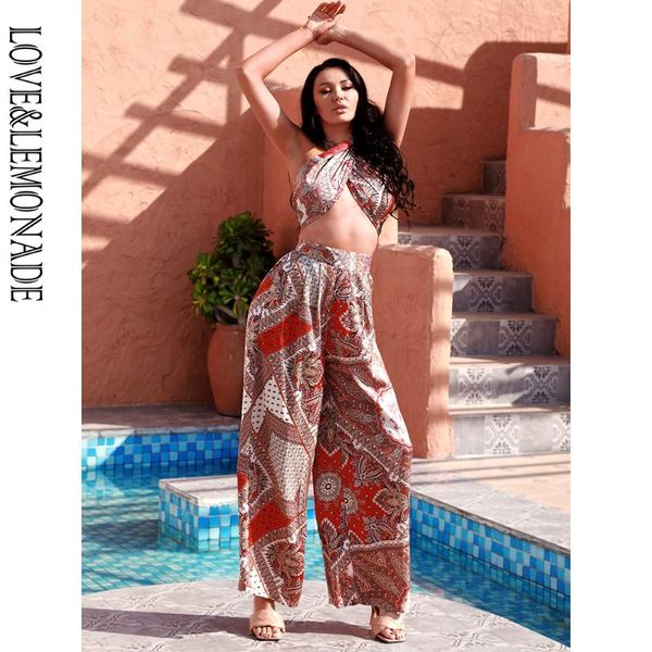 women's two piece pants love&lemonade two-pieces changeable straps high waist wide leg shape red print set lm6473-10, White
women's two piece pants love&lemonade two-pieces changeable straps high waist wide leg shape red print set lm6473-10, White