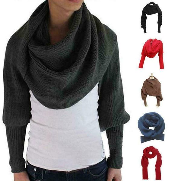 scarves novelty women knitted scarf with sleeves long for ladies shawls wrap solid winter warm, Blue;gray
scarves novelty women knitted scarf with sleeves long for ladies shawls wrap solid winter warm, Blue;gray
