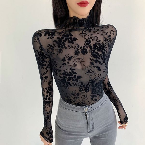 women's t-shirts lace mesh fine upper shirt long sleeve printed shirt spring t-shirt ms10, White
women's t-shirts lace mesh fine upper shirt long sleeve printed shirt spring t-shirt ms10, White
