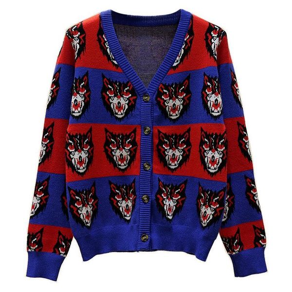 2021 new spring and autumn v-neck cardigan womens loose versatile tiger printed knitted sweater jacket feme, White;black
2021 new spring and autumn v-neck cardigan womens loose versatile tiger printed knitted sweater jacket feme, White;black
