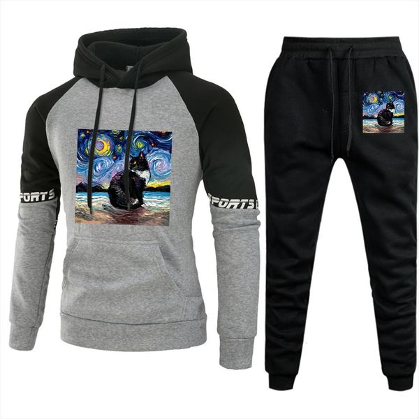 anime cat under the mens tracksuit stars hoodie red cloud hoodies pants sets sweatshirt winter warm casual fleece tracksuits, Gray
anime cat under the mens tracksuit stars hoodie red cloud hoodies pants sets sweatshirt winter warm casual fleece tracksuits, Gray