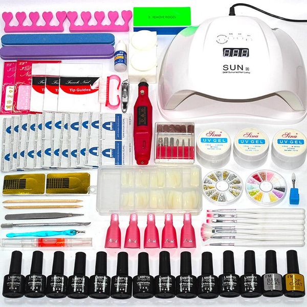 nail art kits kit 36/48 / 54w uv led light 12 pack polish set dryer with manicuretool electric drill
nail art kits kit 36/48 / 54w uv led light 12 pack polish set dryer with manicuretool electric drill