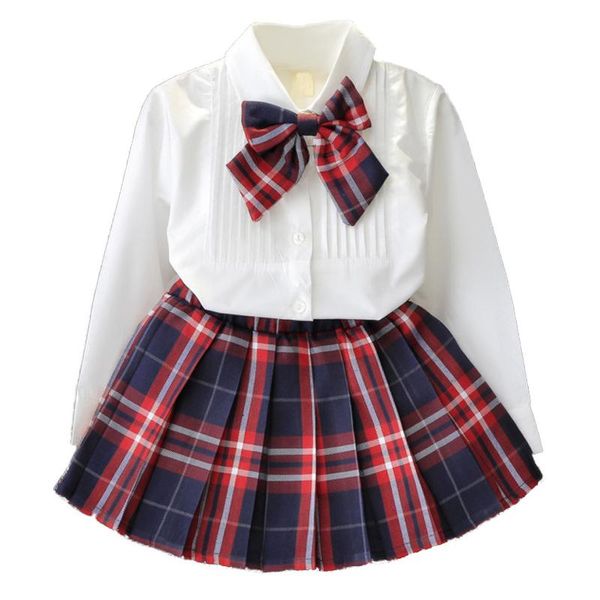 girl's dresses girl dress 2021 princess class uniforms kids girls bow t-shirt+plaid children costume clothing 2pcs set suit, Red;yellow
girl's dresses girl dress 2021 princess class uniforms kids girls bow t-shirt+plaid children costume clothing 2pcs set suit, Red;yellow