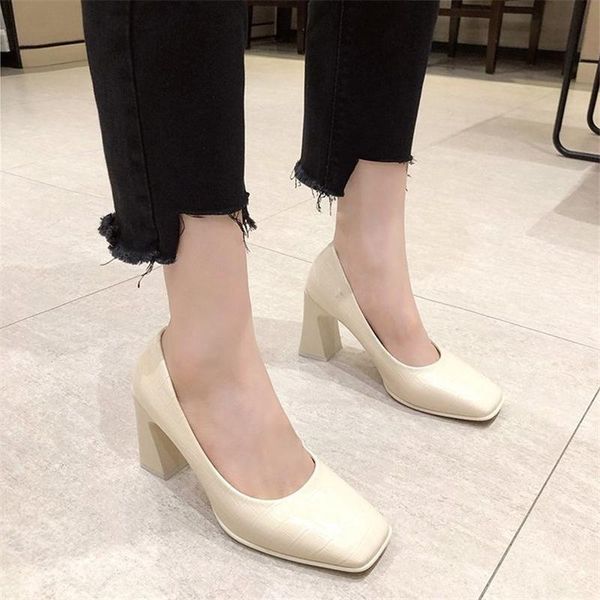 dress shoes women's for fall 2021 style are thin, shallow mouth, single shoes, rubber thick heel square toe work, Black
dress shoes women's for fall 2021 style are thin, shallow mouth, single shoes, rubber thick heel square toe work, Black