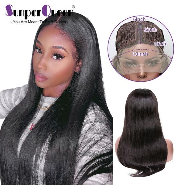 lace wigs 150% density t part straight frontal human hair for black women brazilian remy pre plucked with baby 13, Black;brown
lace wigs 150% density t part straight frontal human hair for black women brazilian remy pre plucked with baby 13, Black;brown